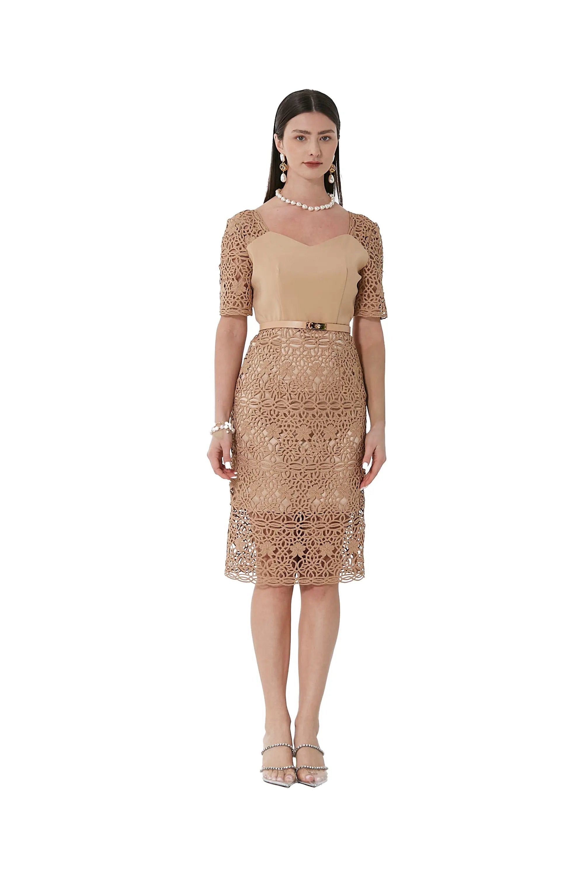 Classic Black Lace Midi Dress - Now Available ULA